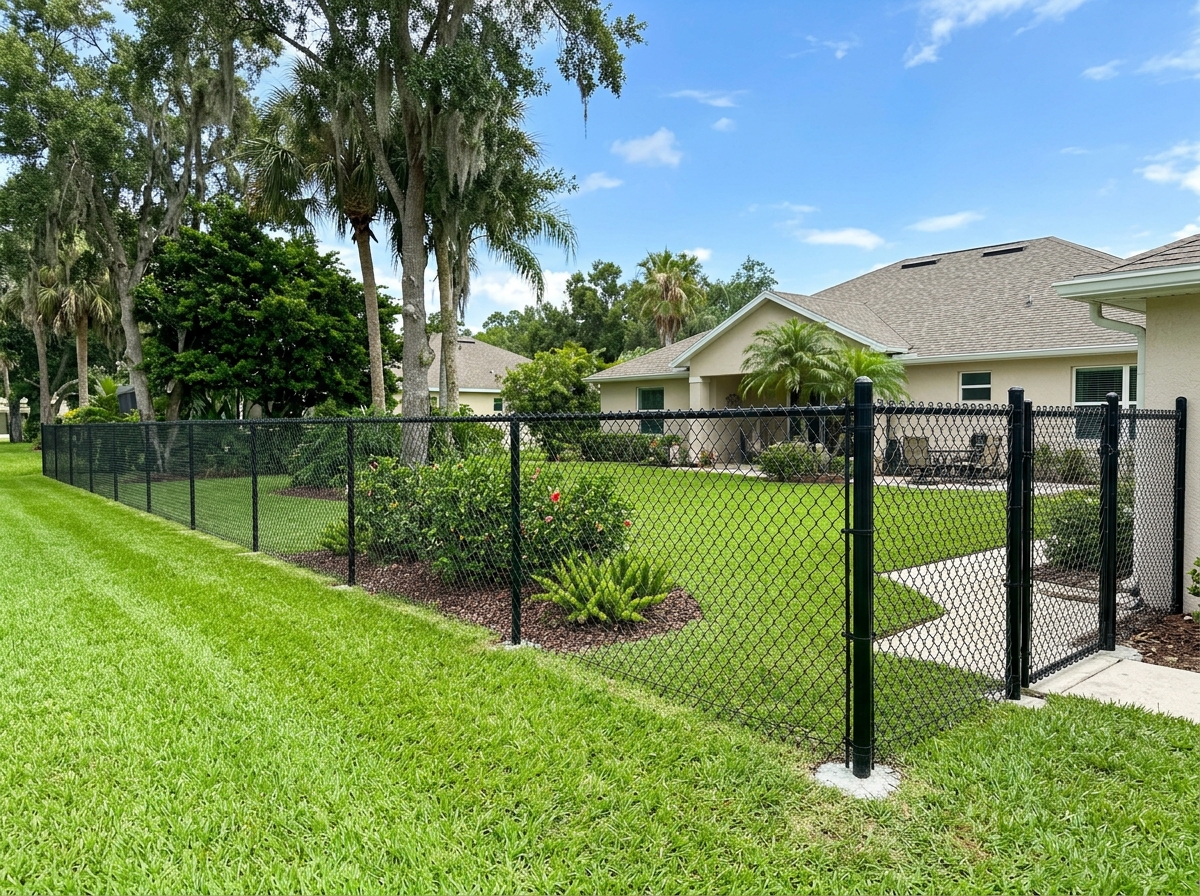 Black Vinyl Chainlink Fence